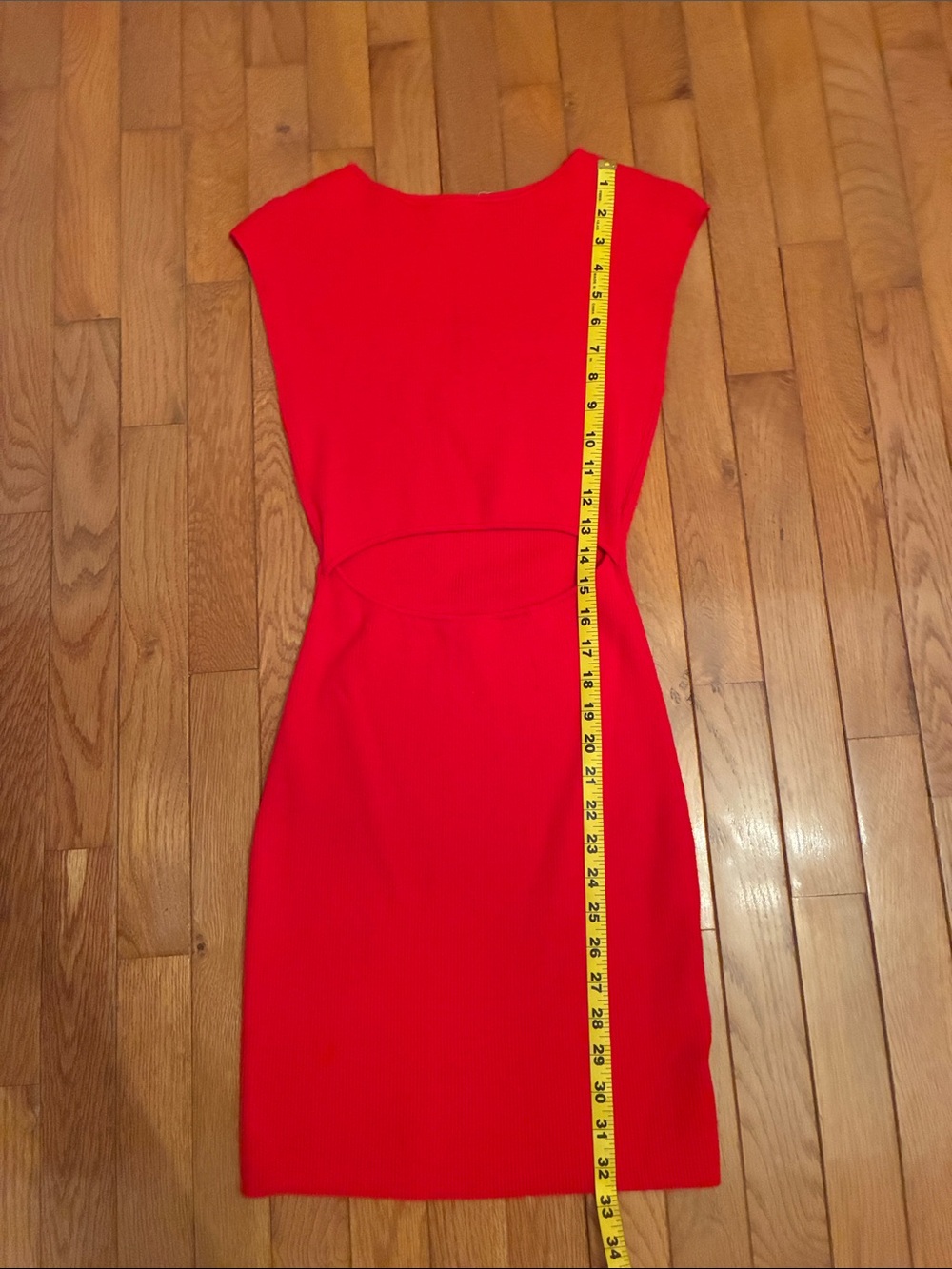 Mimosa Body-Con Ribbed Dress (Red) - Picture 8 of 10